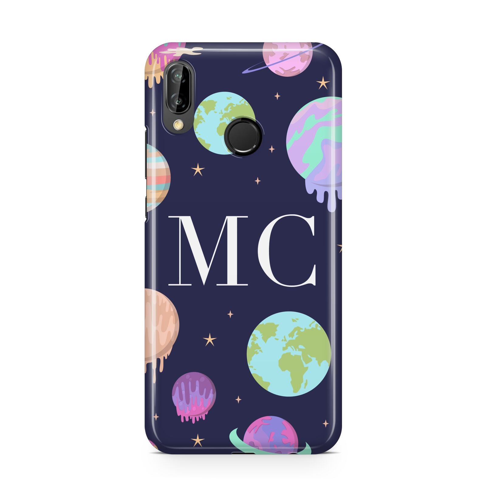 Marble Planets Personalised Initials Huawei P20 Lite Phone Case