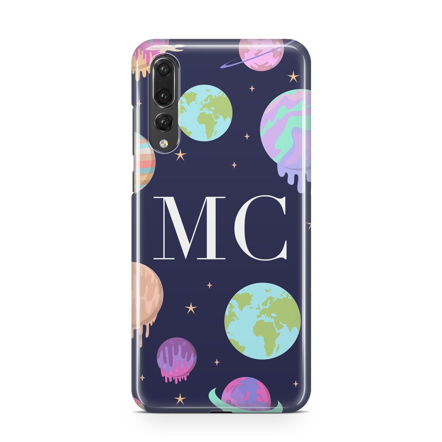 Marble Planets Personalised Initials Huawei P20 Pro Phone Case