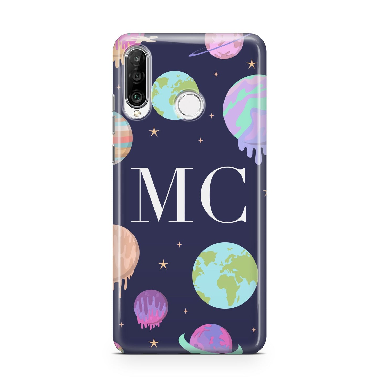 Marble Planets Personalised Initials Huawei P30 Lite Phone Case