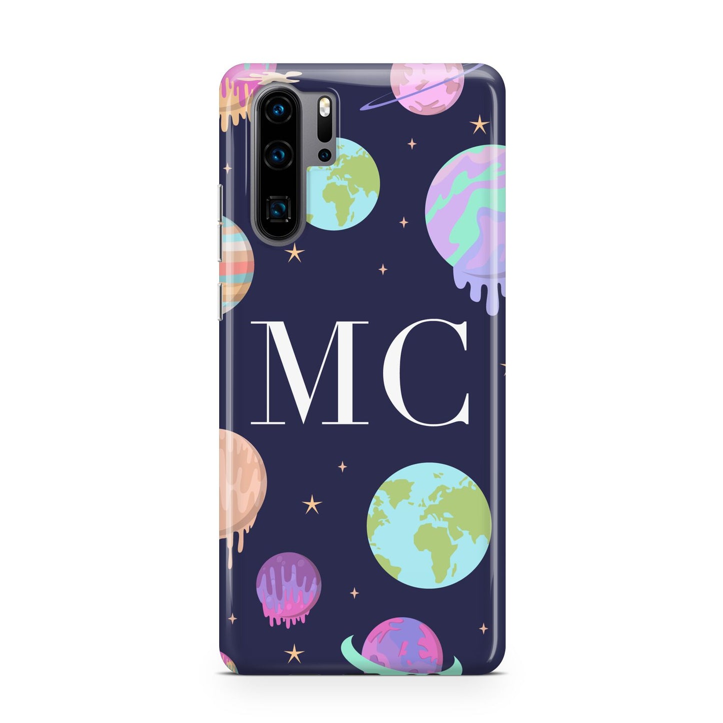 Marble Planets Personalised Initials Huawei P30 Pro Phone Case