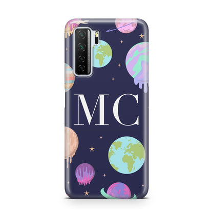 Marble Planets Personalised Initials Huawei P40 Lite 5G Phone Case