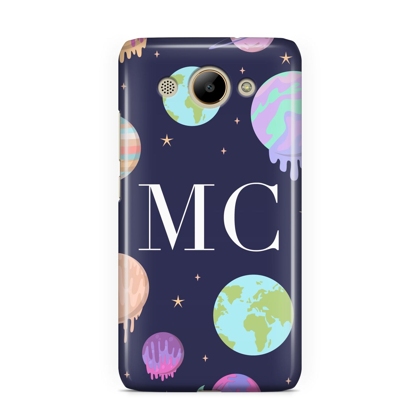 Marble Planets Personalised Initials Huawei Y3 2017