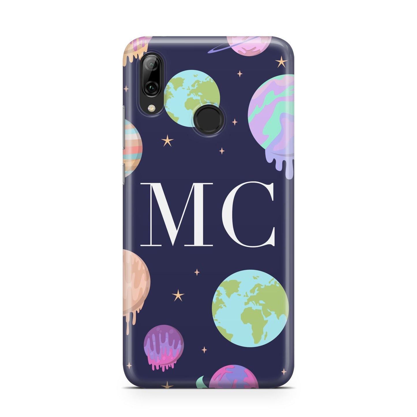 Marble Planets Personalised Initials Huawei Y7 2019