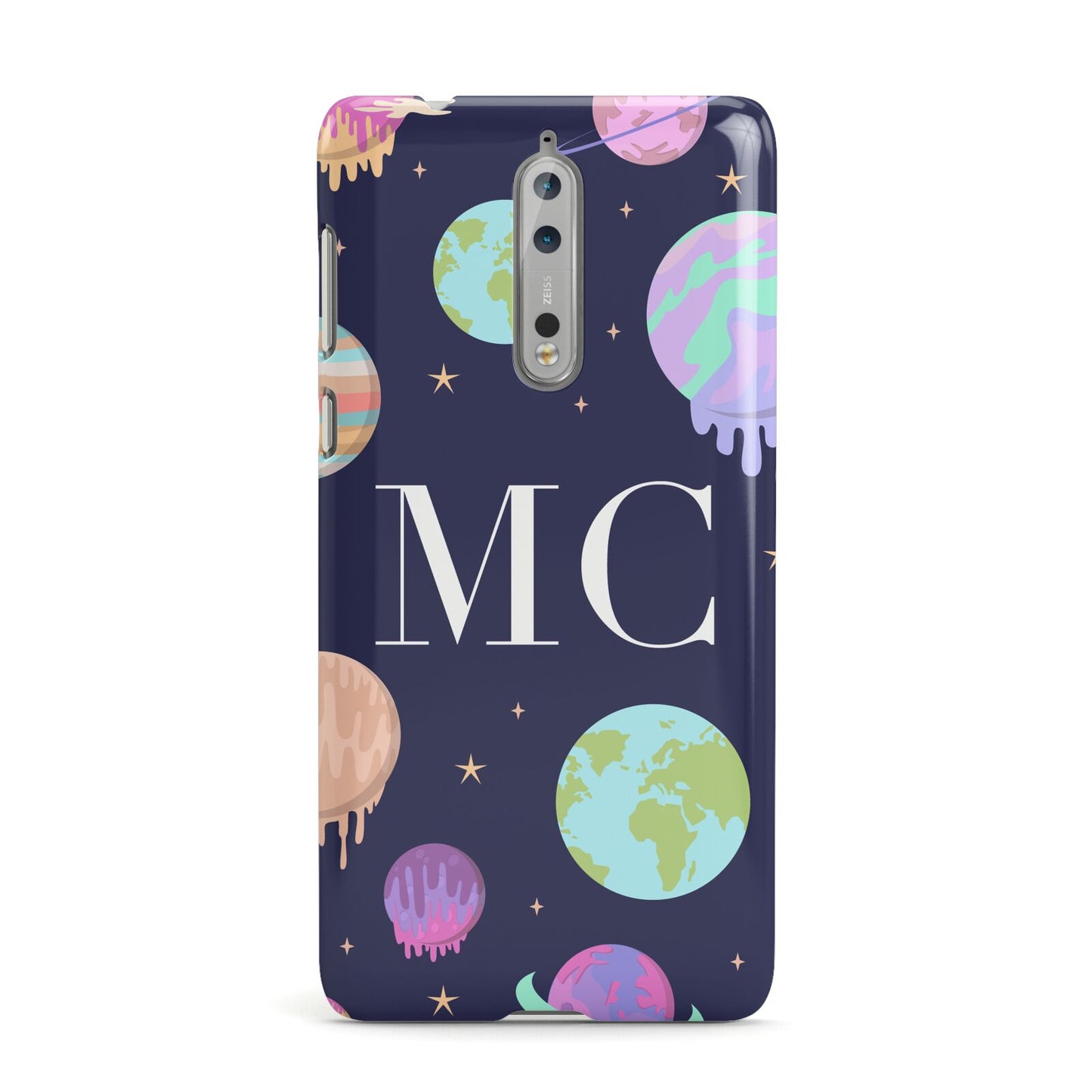 Marble Planets Personalised Initials Nokia Case