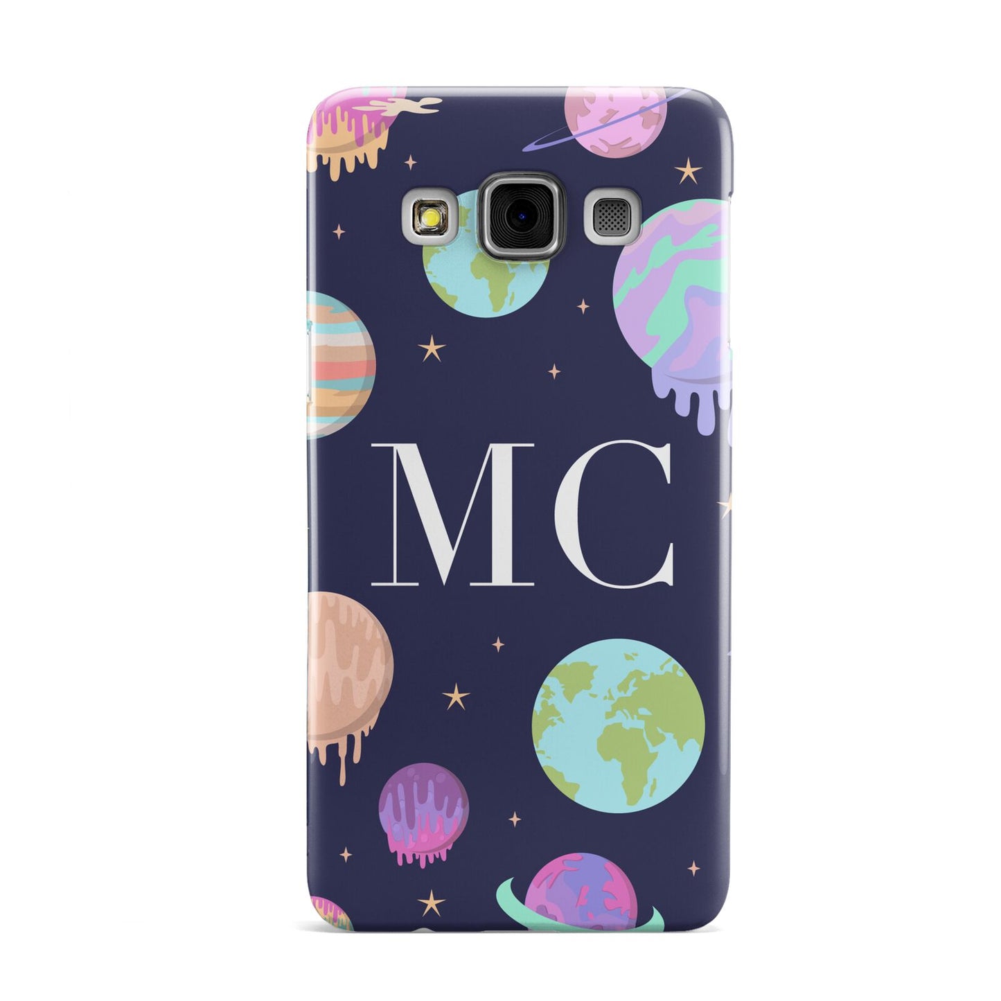 Marble Planets Personalised Initials Samsung Galaxy A3 Case