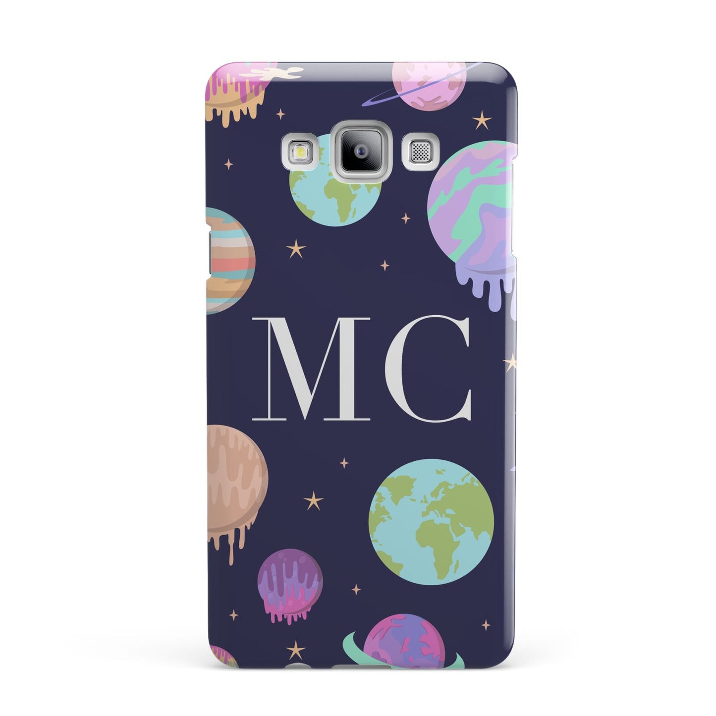 Marble Planets Personalised Initials Samsung Galaxy A7 2015 Case