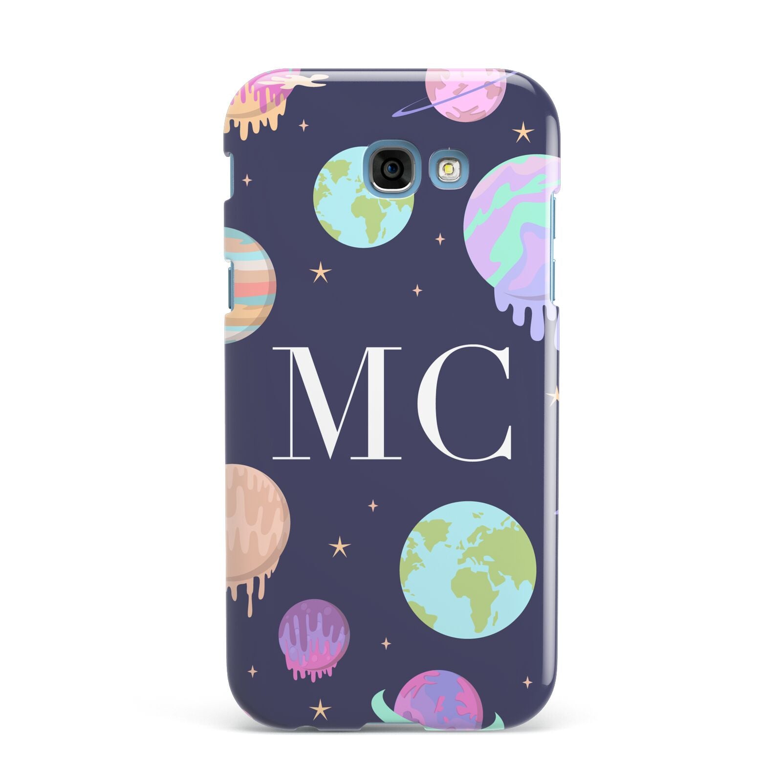 Marble Planets Personalised Initials Samsung Galaxy A7 2017 Case