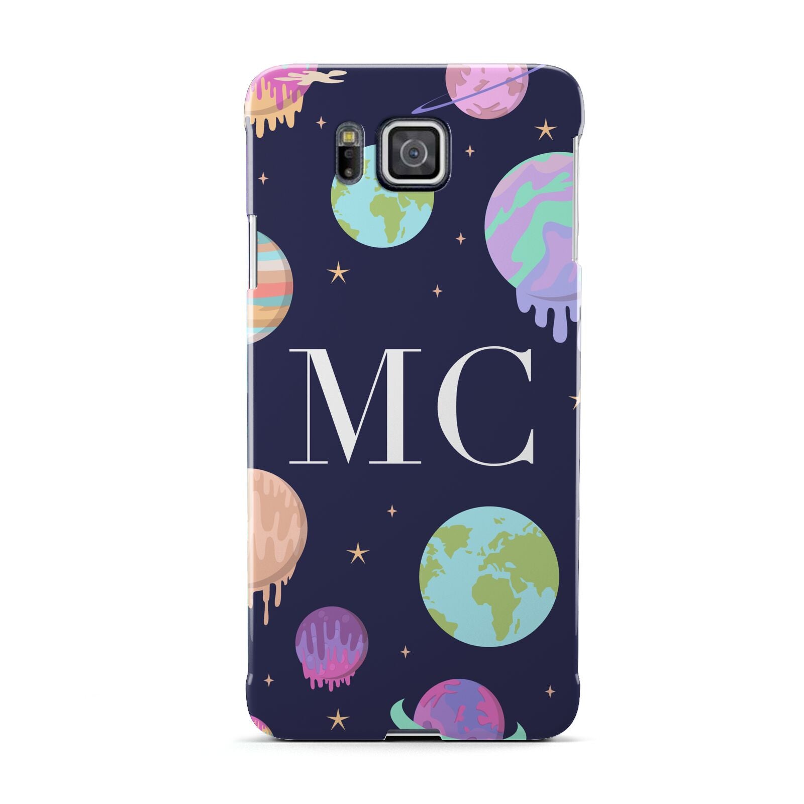 Marble Planets Personalised Initials Samsung Galaxy Alpha Case