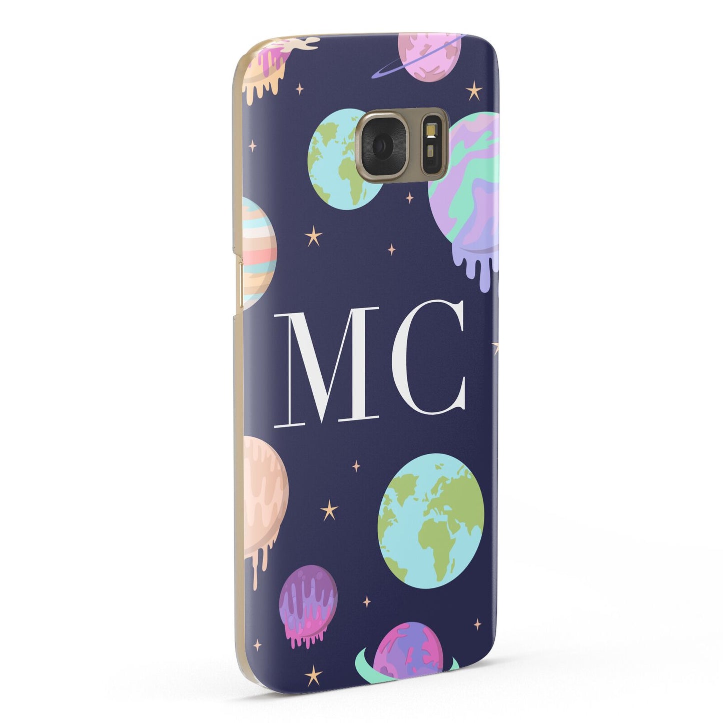 Marble Planets Personalised Initials Samsung Galaxy Case Fourty Five Degrees