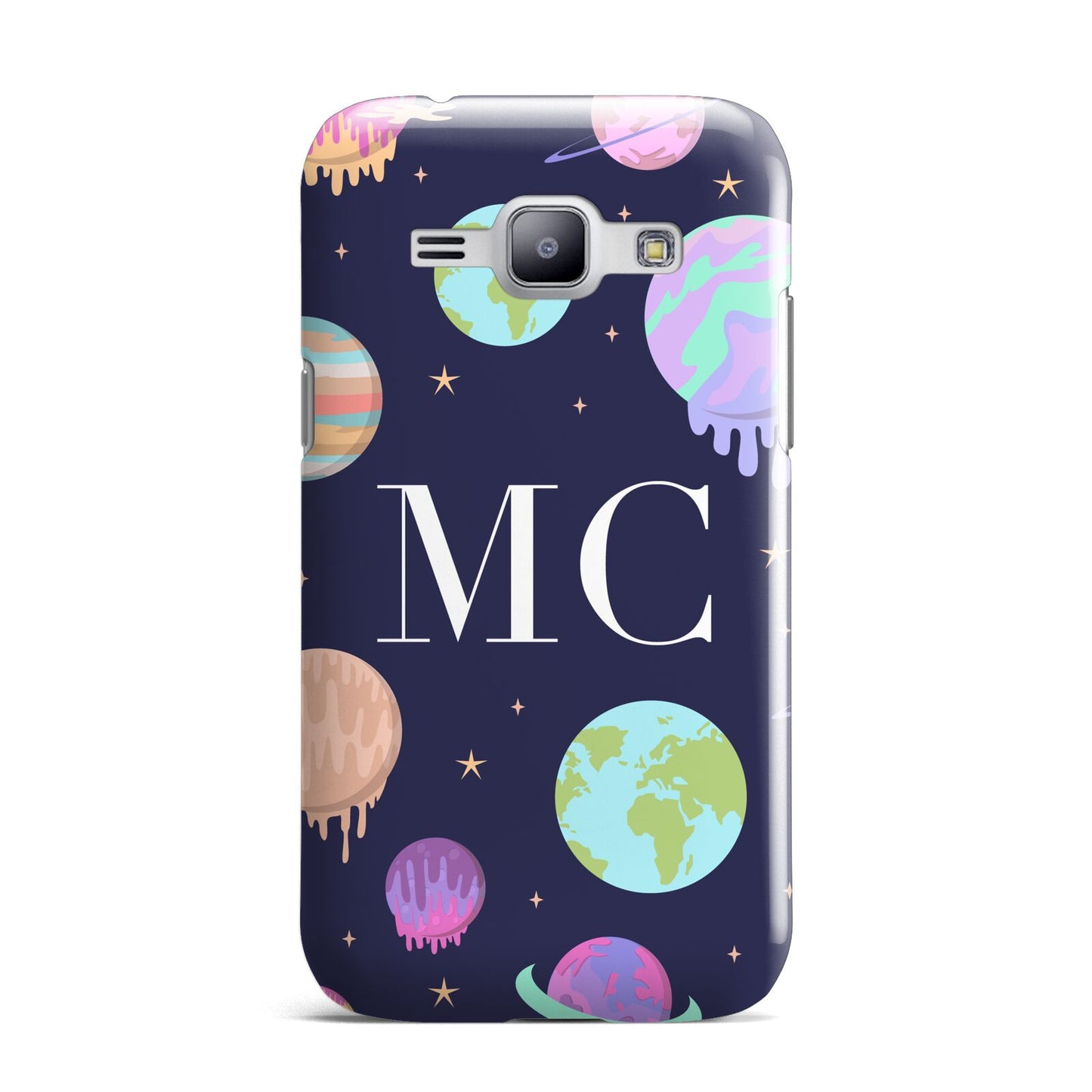 Marble Planets Personalised Initials Samsung Galaxy J1 2015 Case