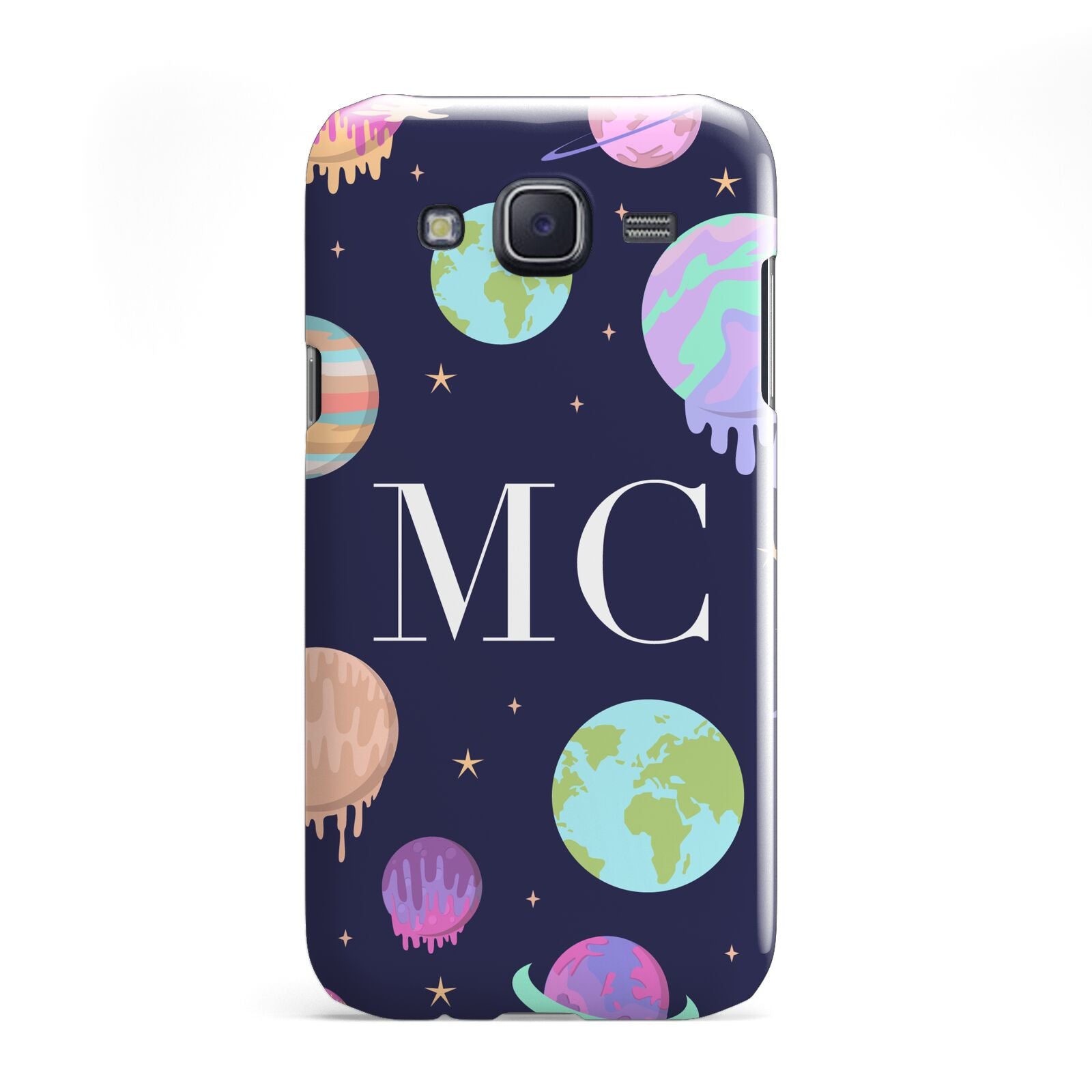 Marble Planets Personalised Initials Samsung Galaxy J5 Case