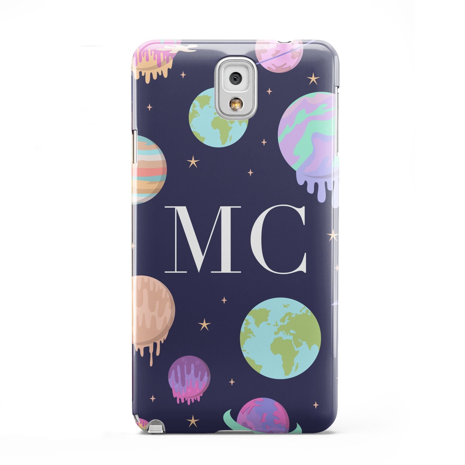 Marble Planets Personalised Initials Samsung Galaxy Note 3 Case