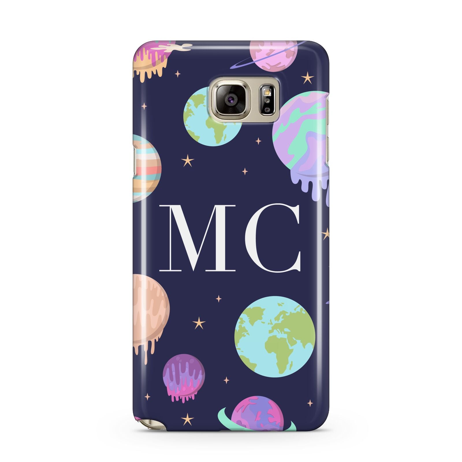 Marble Planets Personalised Initials Samsung Galaxy Note 5 Case