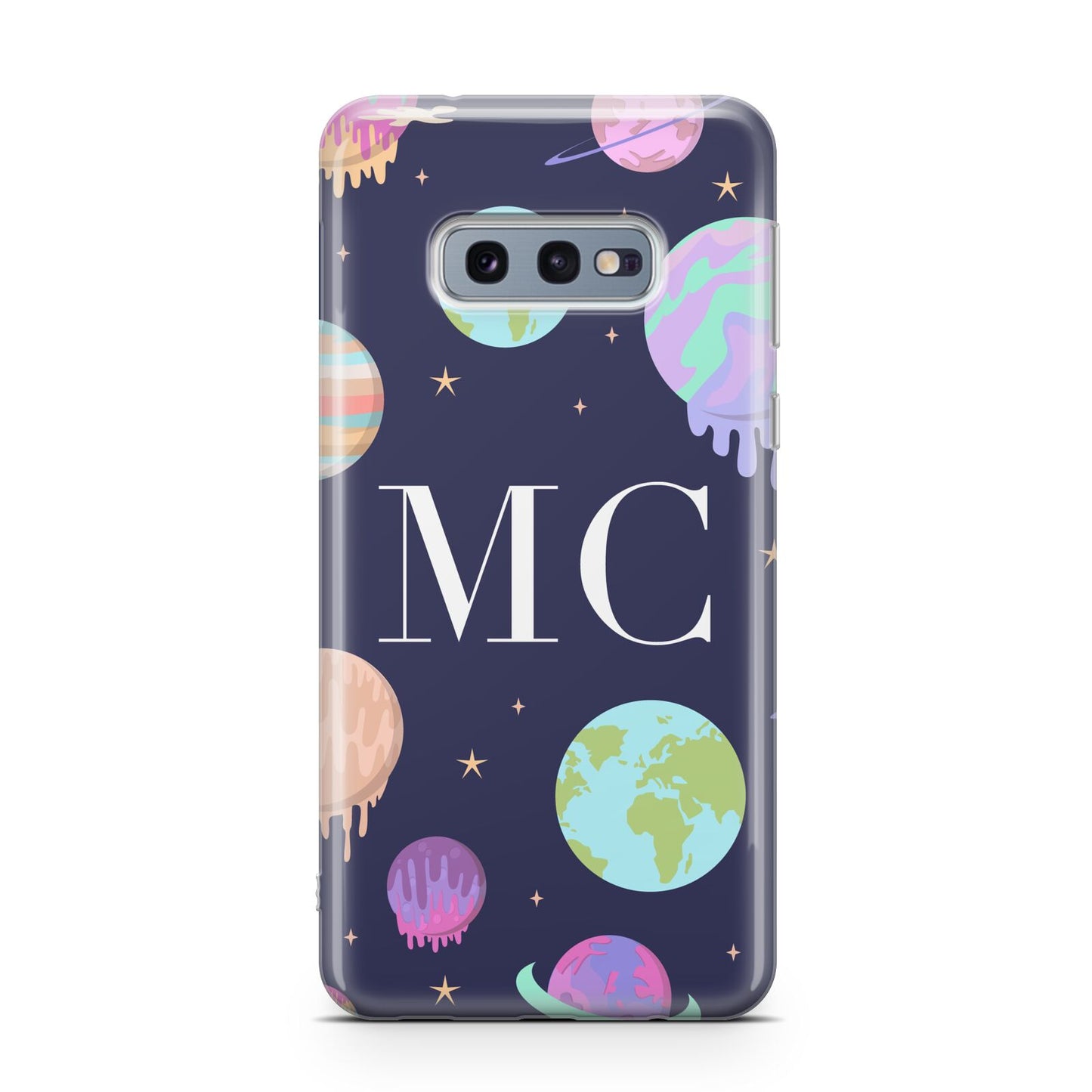 Marble Planets Personalised Initials Samsung Galaxy S10E Case