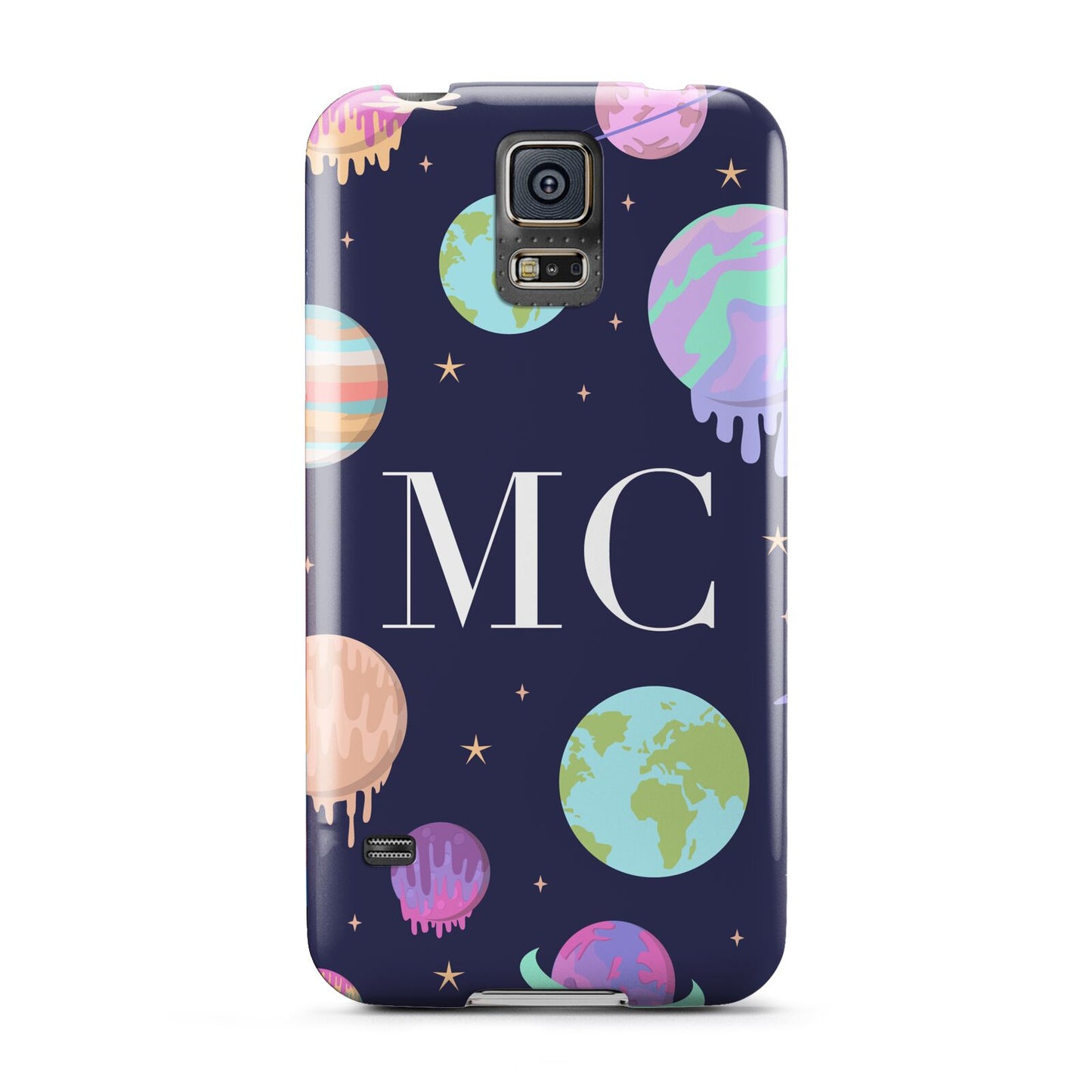 Marble Planets Personalised Initials Samsung Galaxy S5 Case