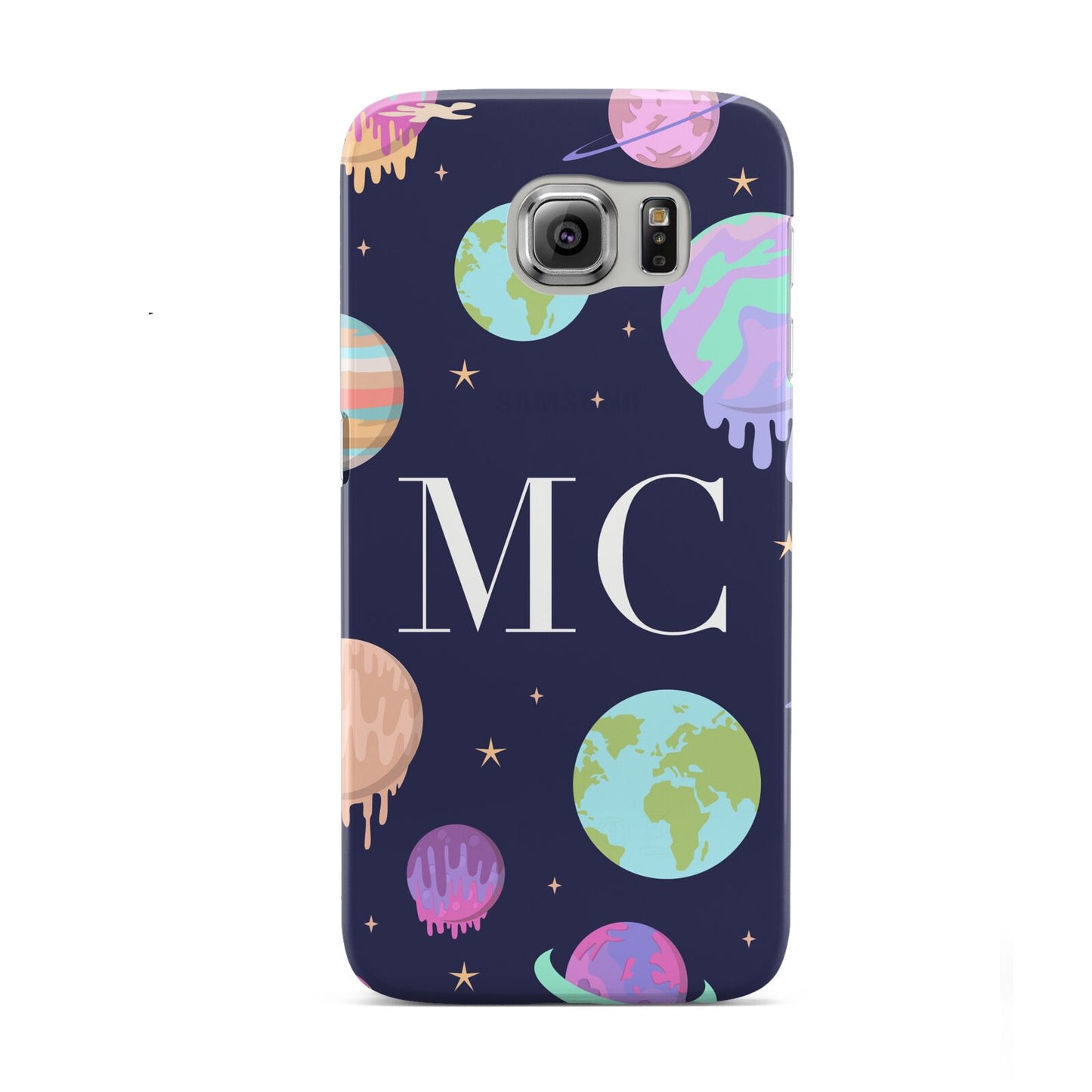 Marble Planets Personalised Initials Samsung Galaxy S6 Case