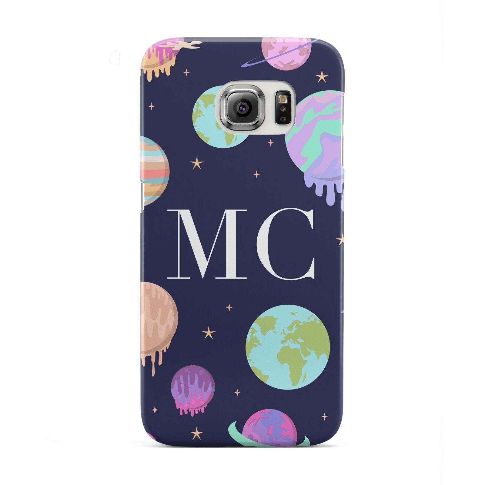 Marble Planets Personalised Initials Samsung Galaxy S6 Edge Case