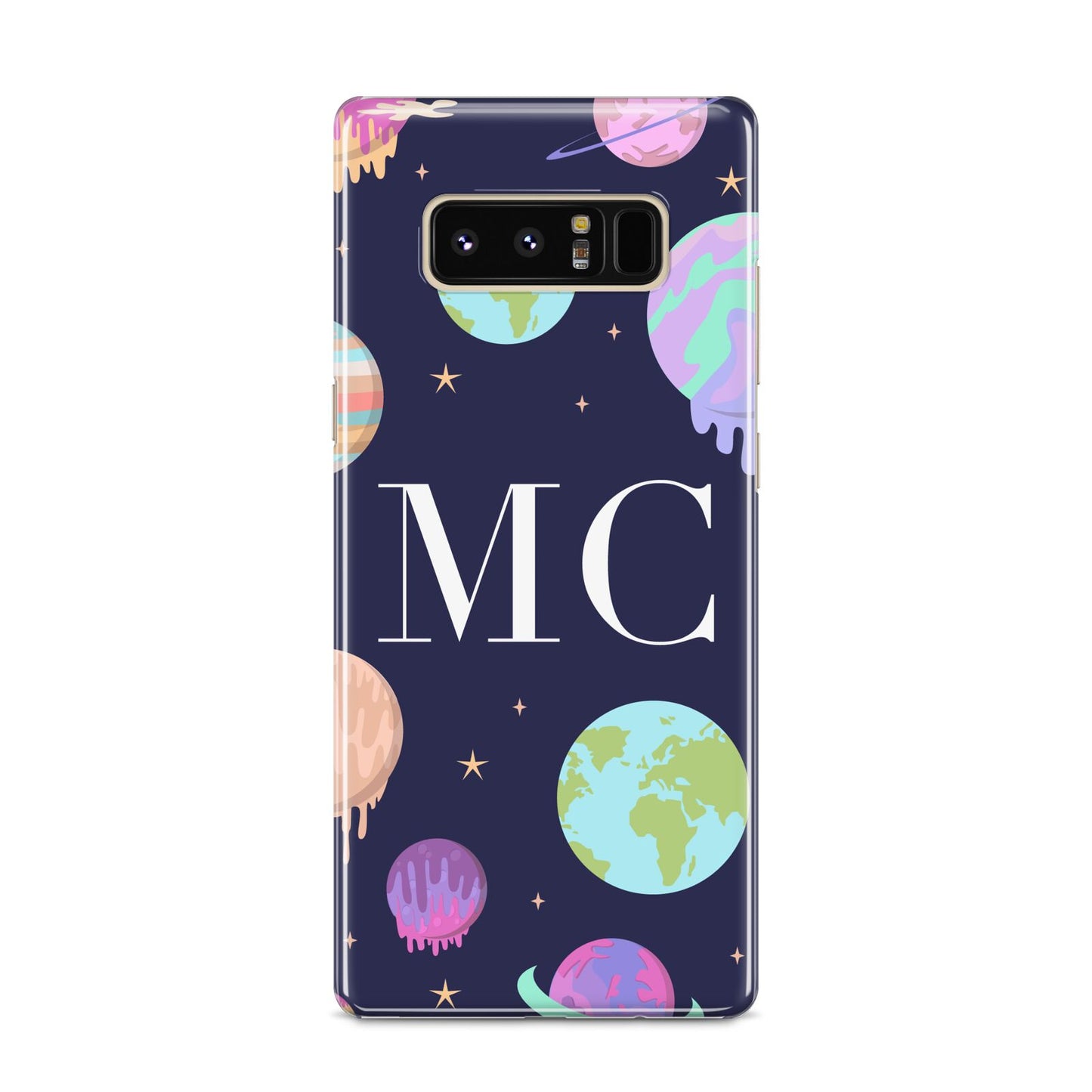 Marble Planets Personalised Initials Samsung Galaxy S8 Case