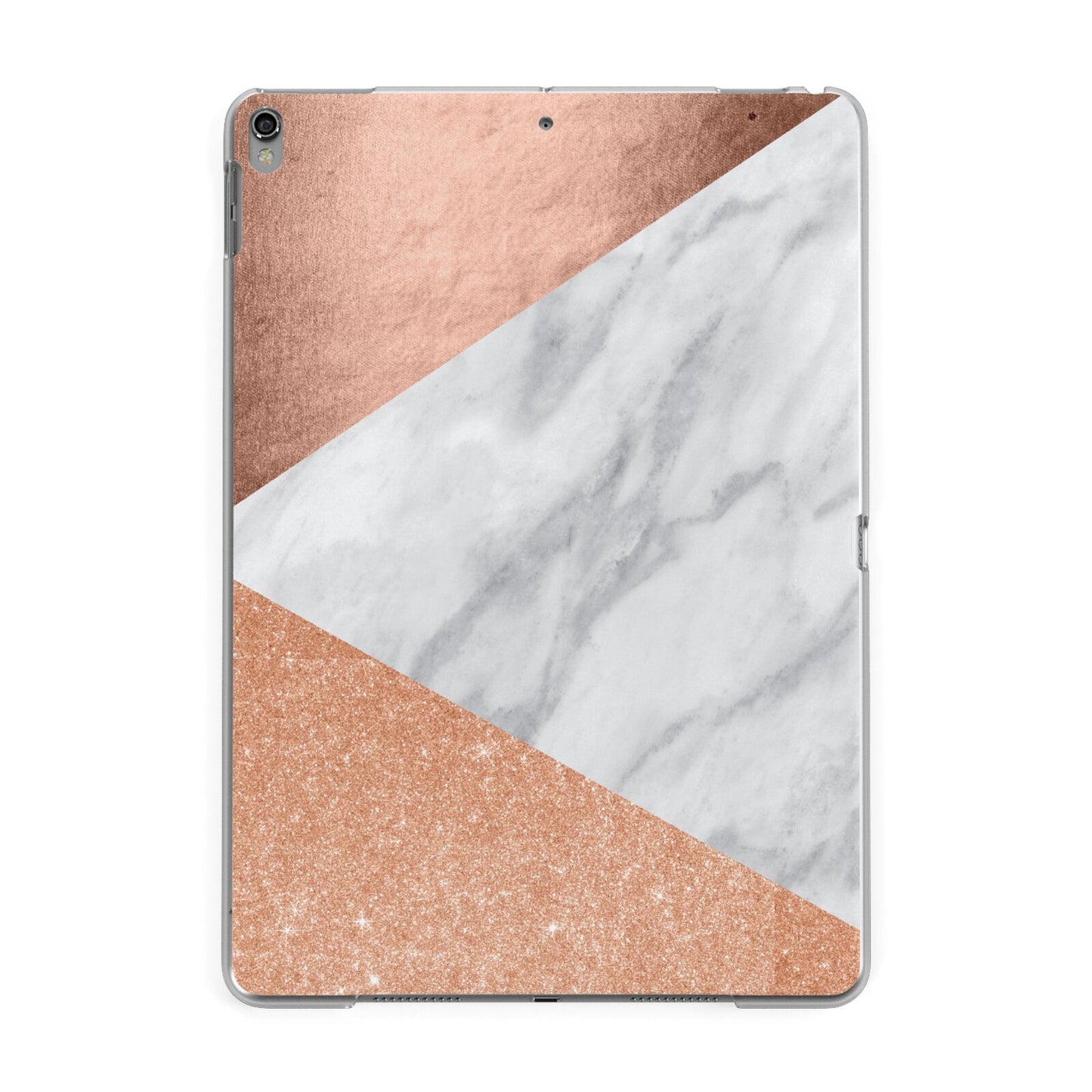 Marble Rose Gold Apple iPad Grey Case