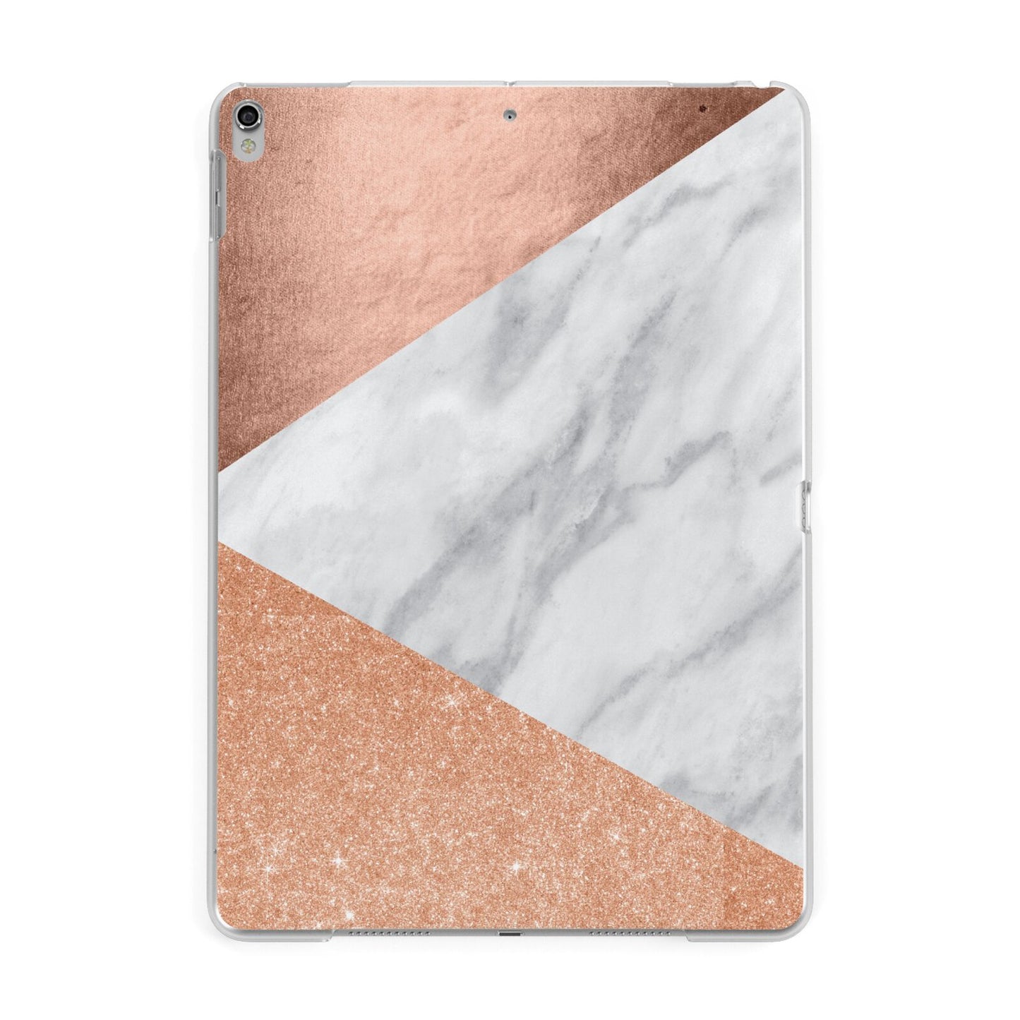 Marble Rose Gold Apple iPad Silver Case