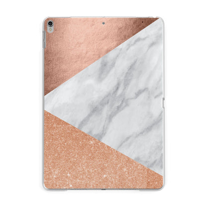 Marble Rose Gold Apple iPad Silver Case