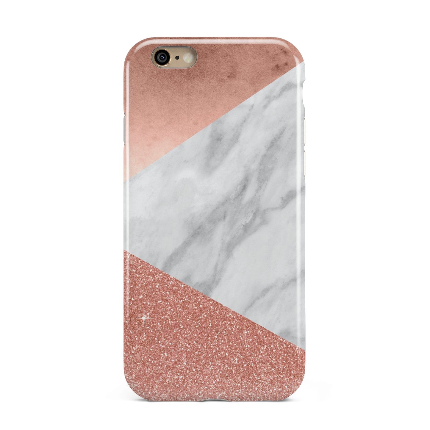 Marble Rose Gold Foil Apple iPhone 6 3D Tough Case