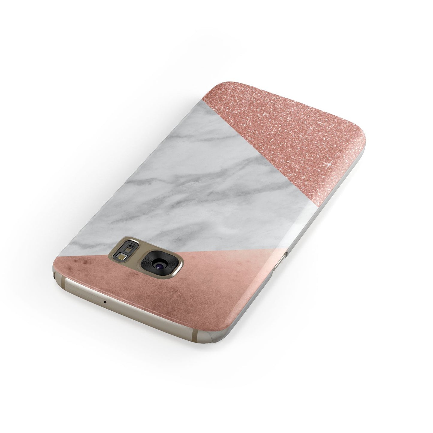 Marble Rose Gold Foil Samsung Galaxy Case Front Close Up