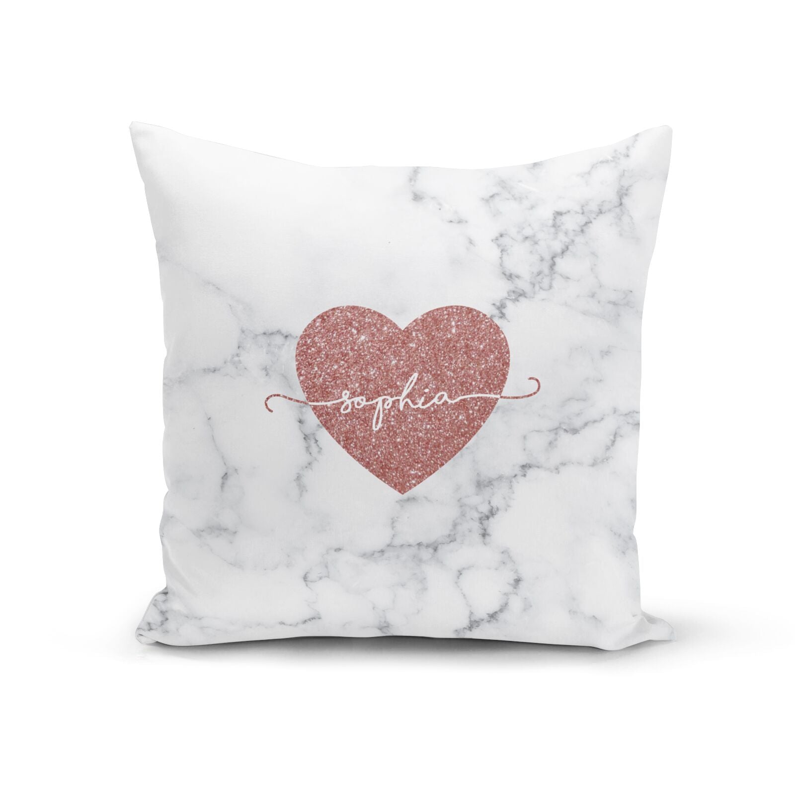 Rose gold marble cushion sale