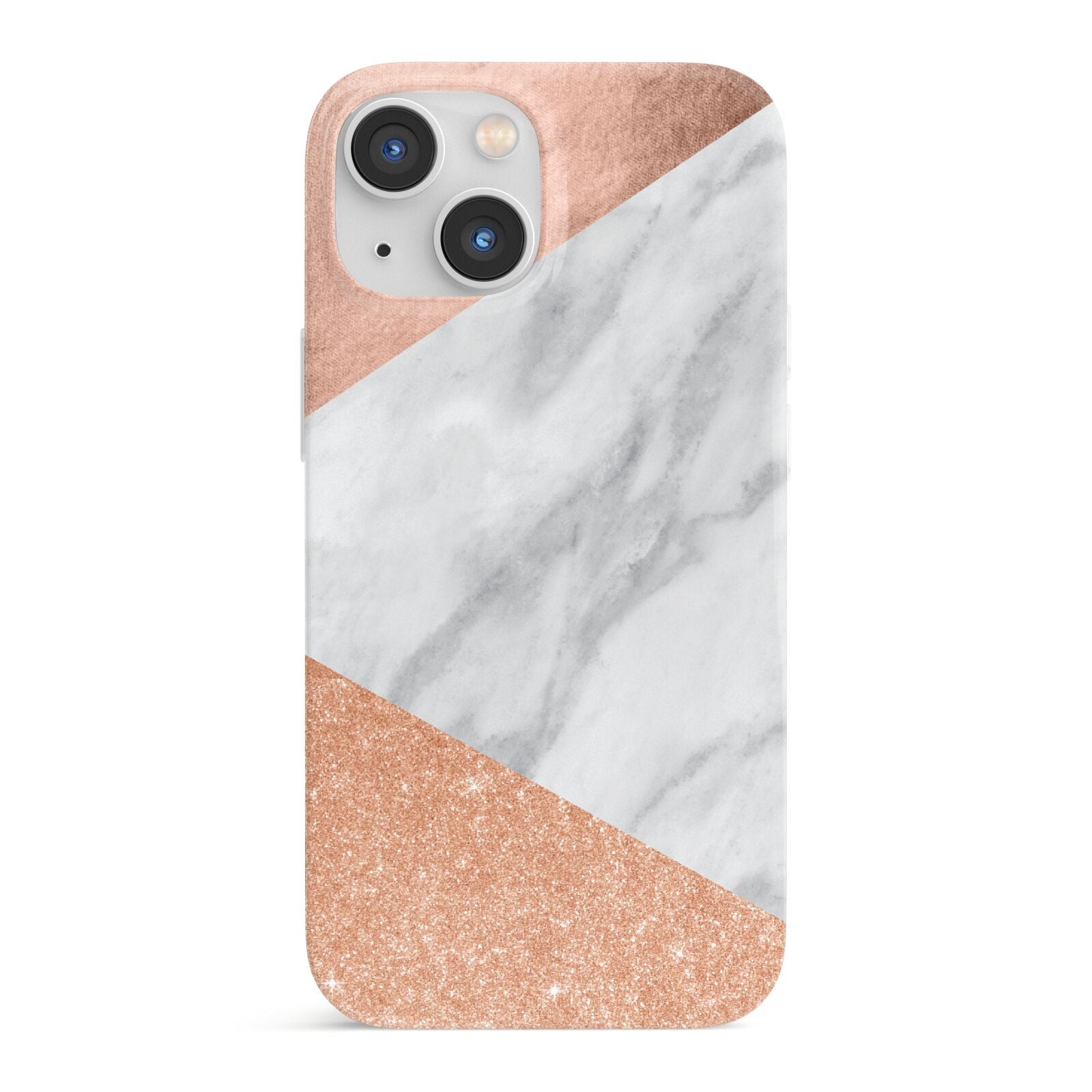 Marble Rose Gold iPhone 13 Mini Full Wrap 3D Snap Case