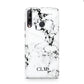 Marble Small Initials Personalised Huawei P40 Lite E Phone Case