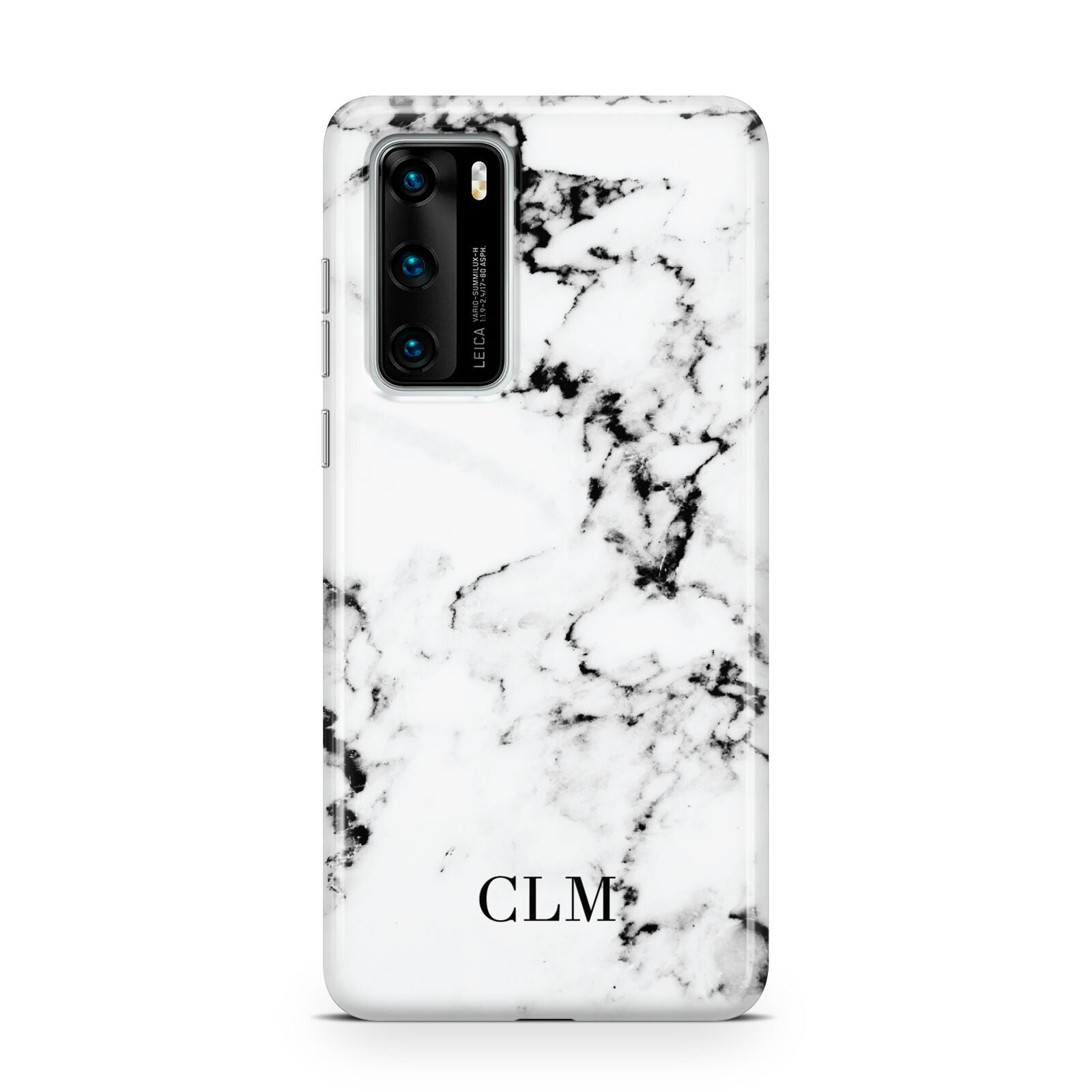 Marble Small Initials Personalised Huawei P40 Phone Case