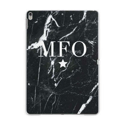 Marble Star Initials Personalised Apple iPad Silver Case