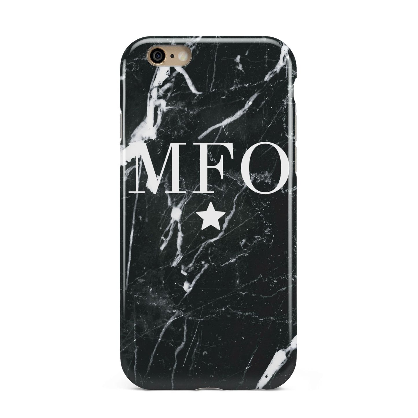 Marble Star Initials Personalised Apple iPhone 6 3D Tough Case