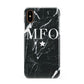 Marble Star Initials Personalised Apple iPhone XS 3D Snap Case