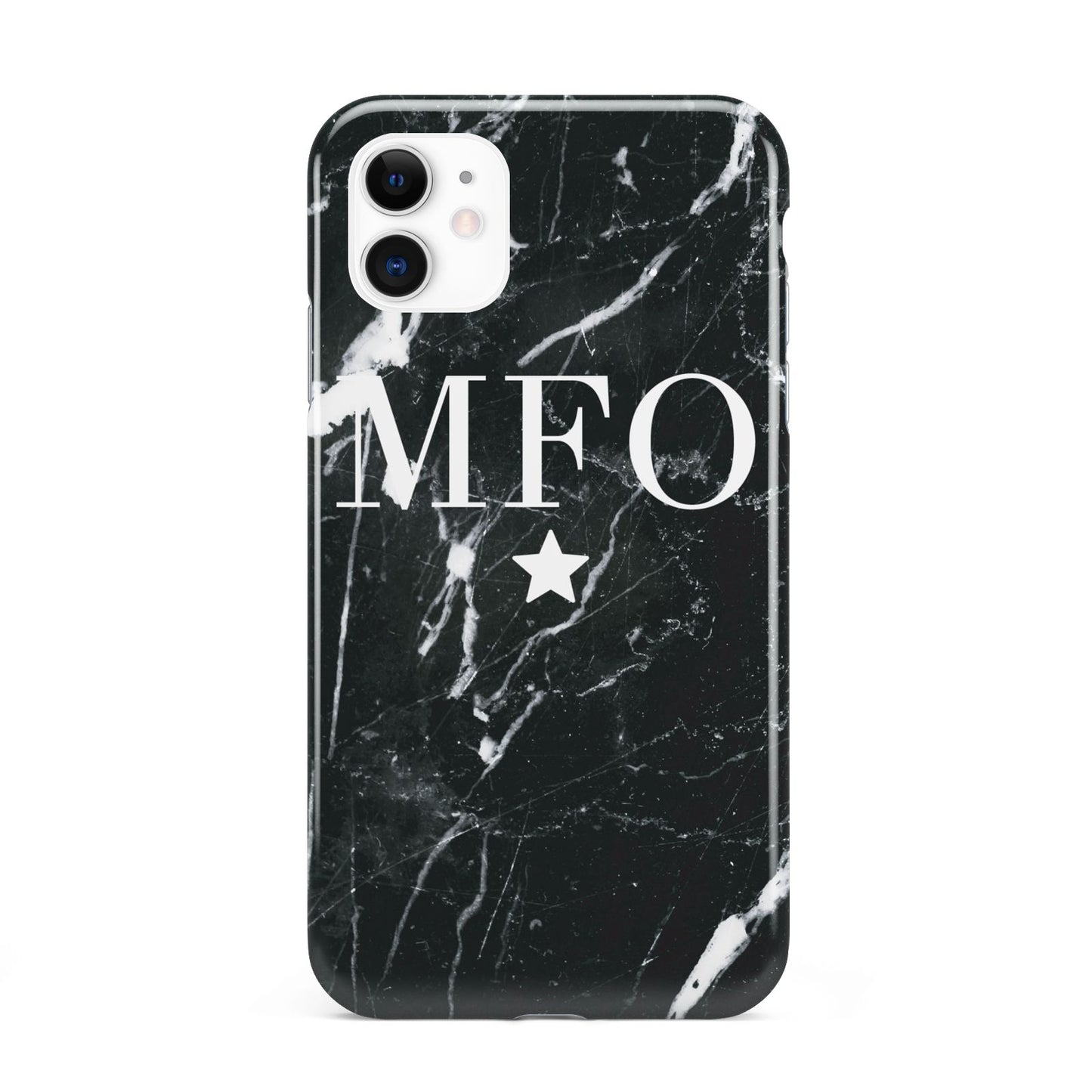 Marble Star Initials Personalised iPhone 11 3D Tough Case