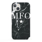 Marble Star Initials Personalised iPhone 13 Full Wrap 3D Snap Case