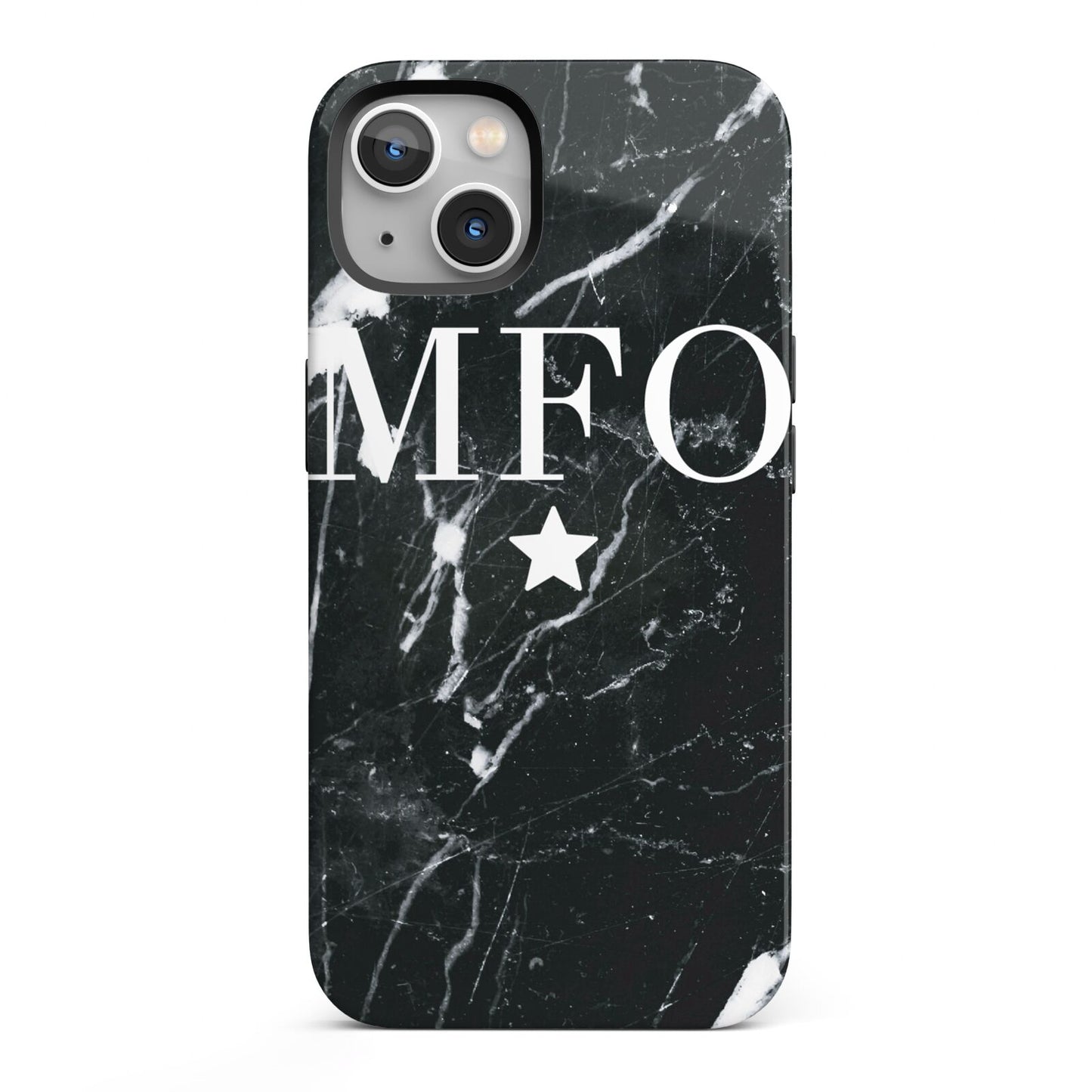 Marble Star Initials Personalised iPhone 13 Full Wrap 3D Tough Case