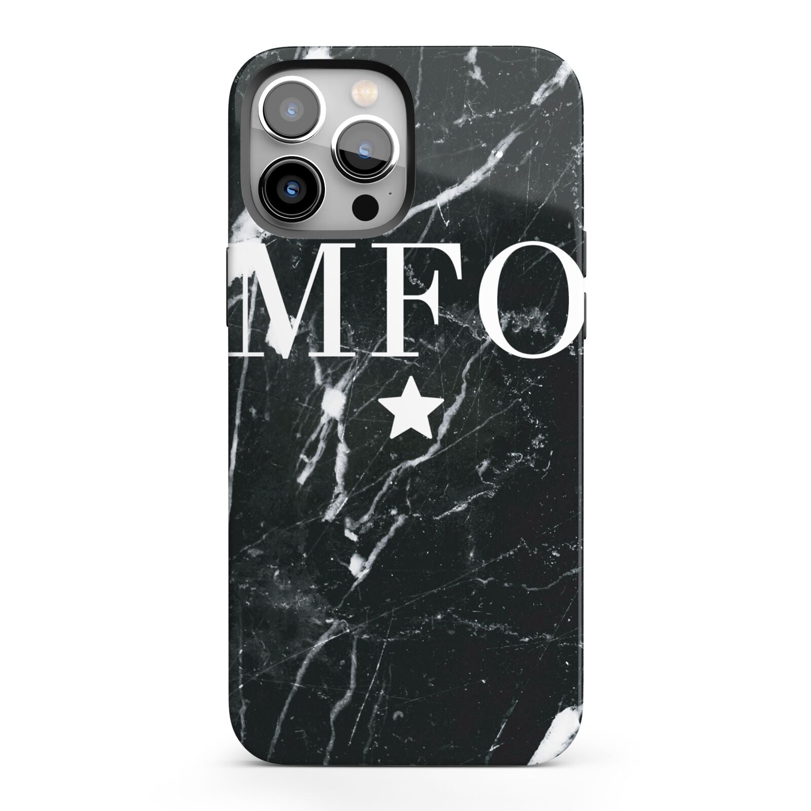 Marble Star Initials Personalised iPhone 13 Pro Max Full Wrap 3D Tough Case