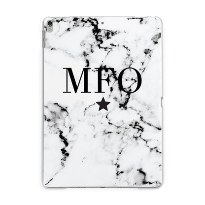 Marble Star Personalised Initials Apple iPad Silver Case