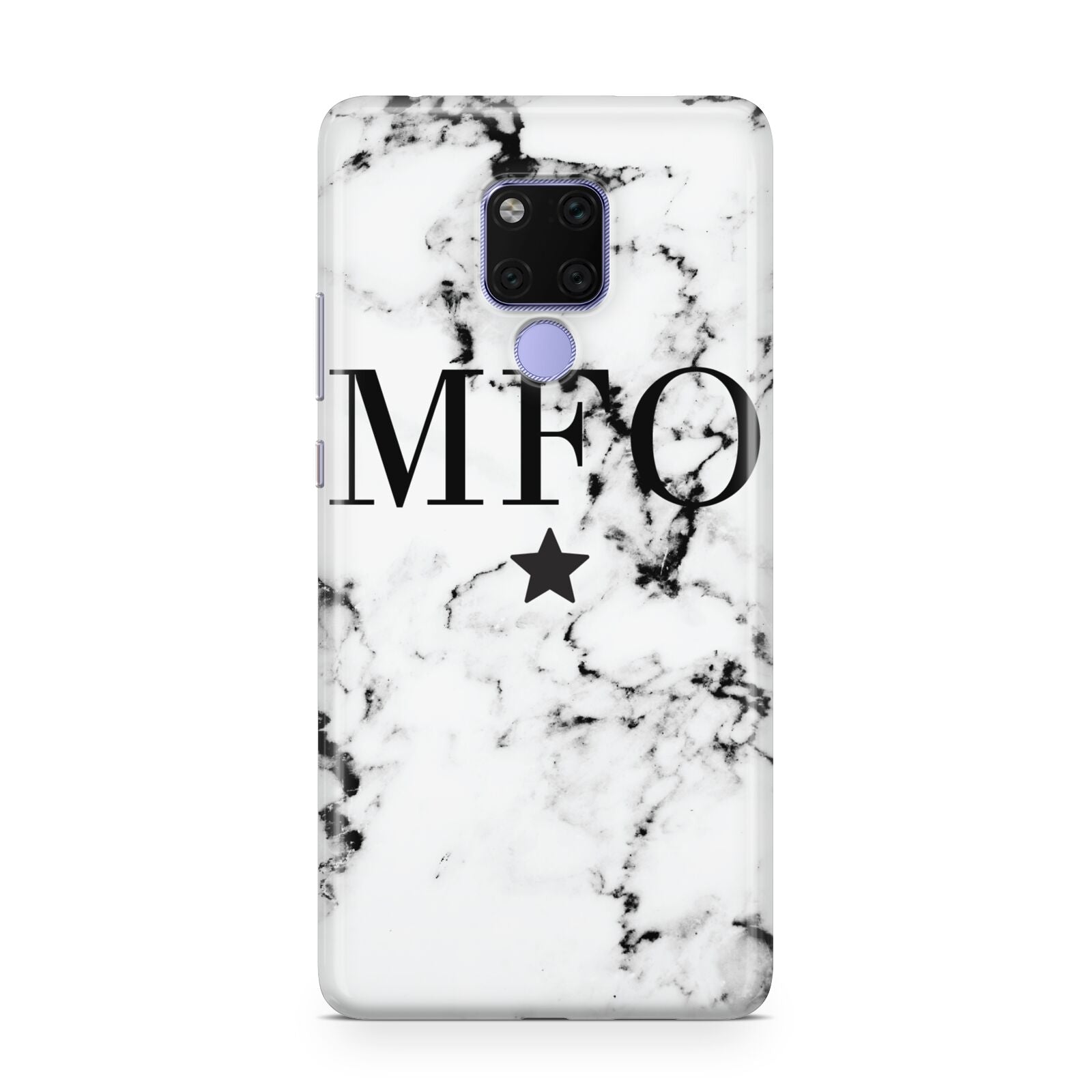 Marble Star Personalised Initials Huawei Mate 20X Phone Case