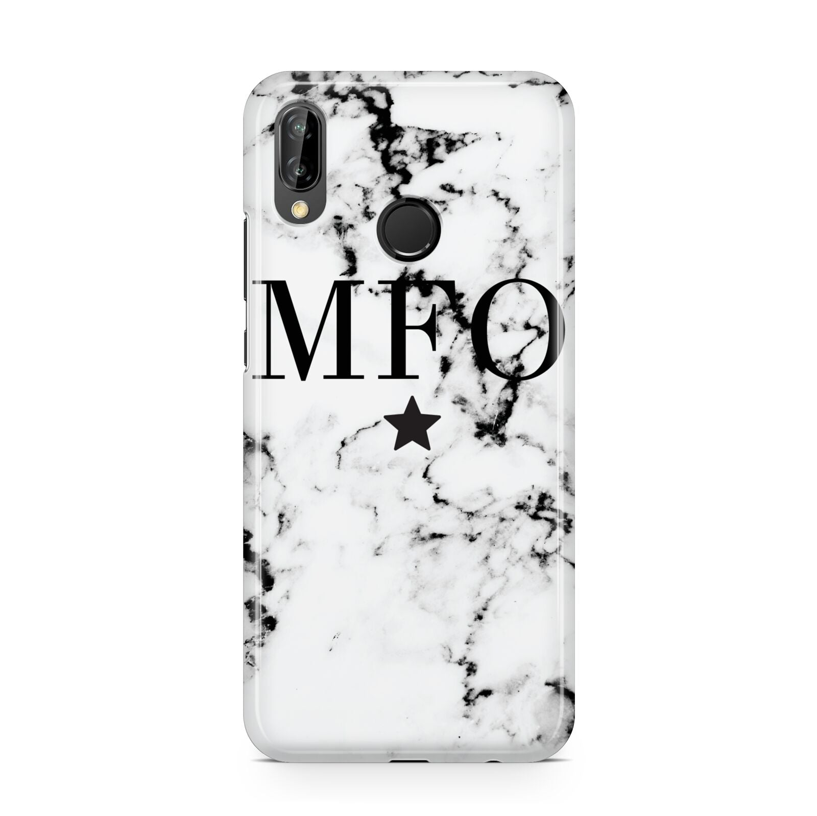 Marble Star Personalised Initials Huawei P20 Lite Phone Case