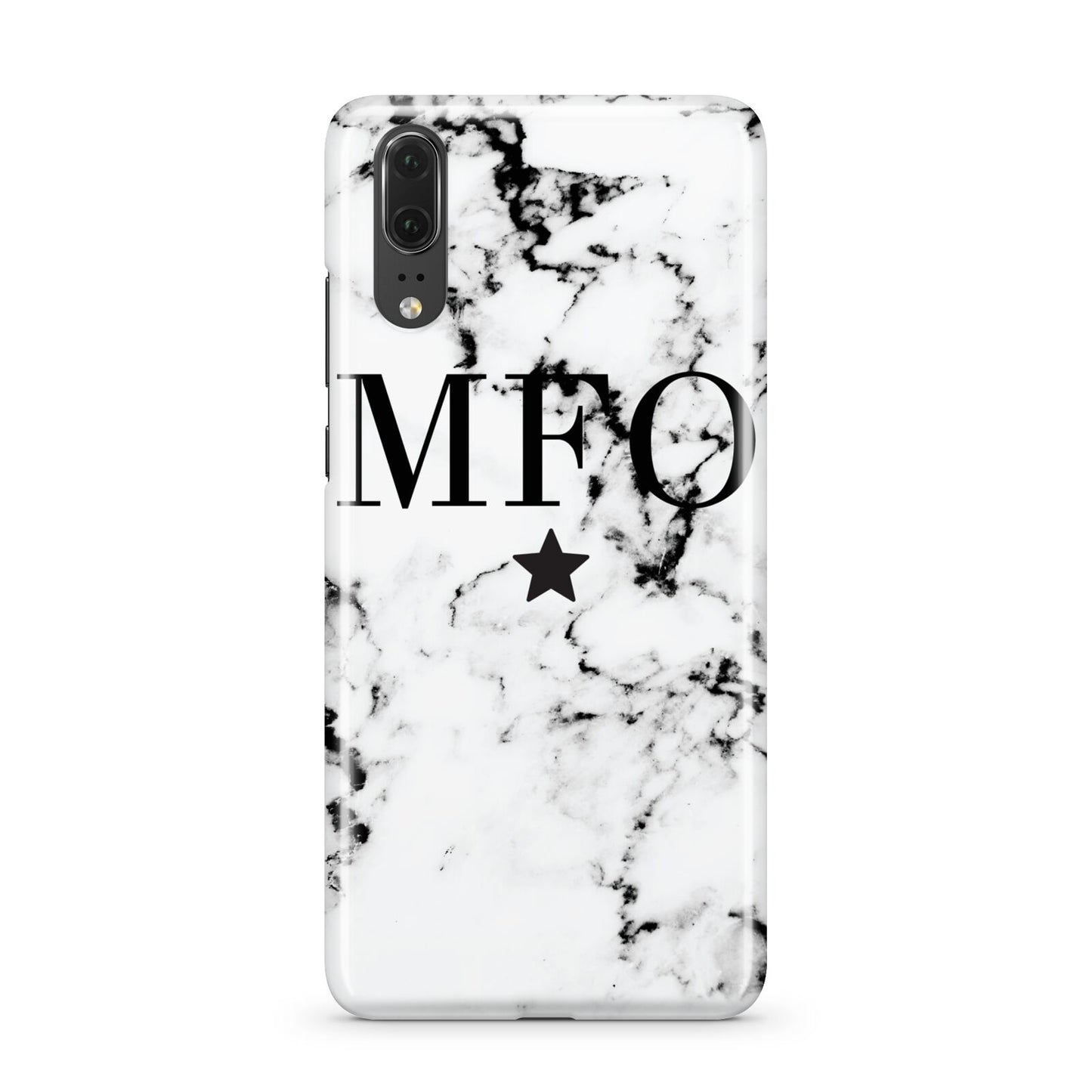 Marble Star Personalised Initials Huawei P20 Phone Case