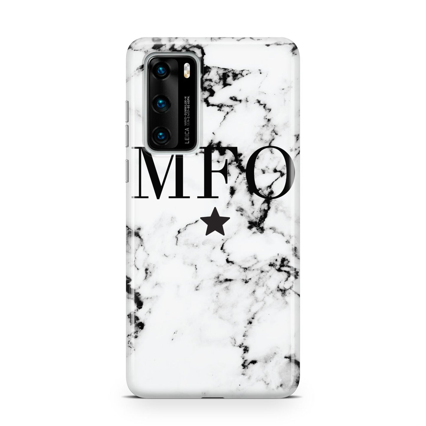 Marble Star Personalised Initials Huawei P40 Phone Case
