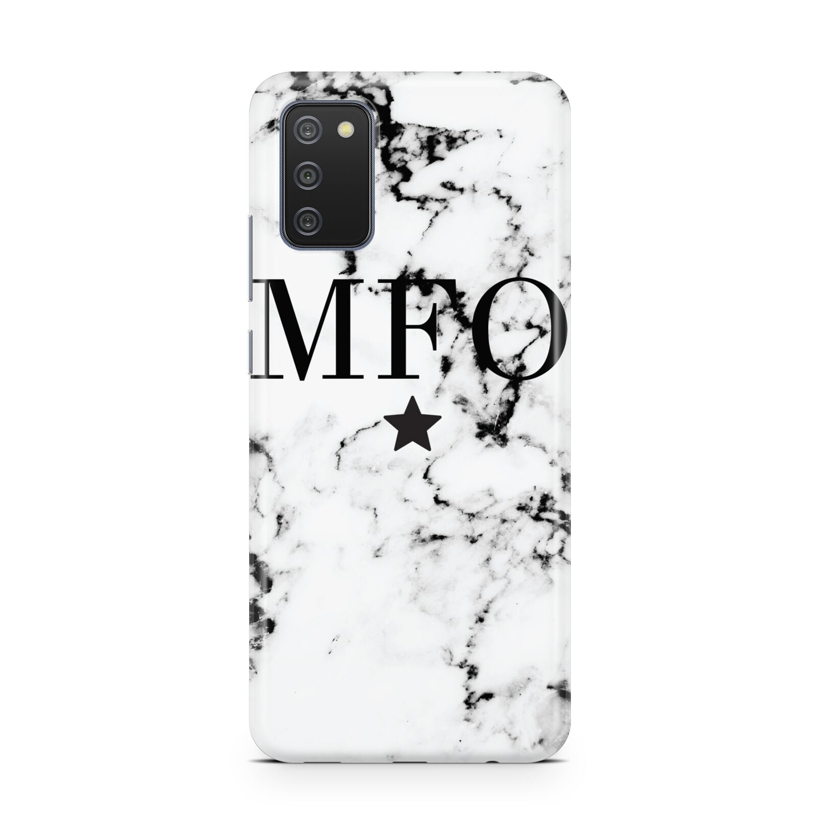 Marble Star Personalised Initials Samsung A02s Case