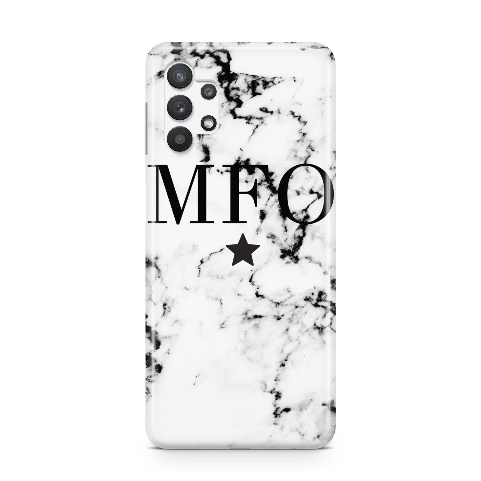 Marble Star Personalised Initials Samsung A32 5G Case