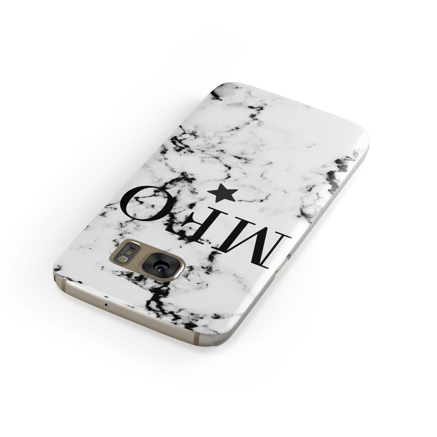 Marble Star Personalised Initials Samsung Galaxy Case Front Close Up