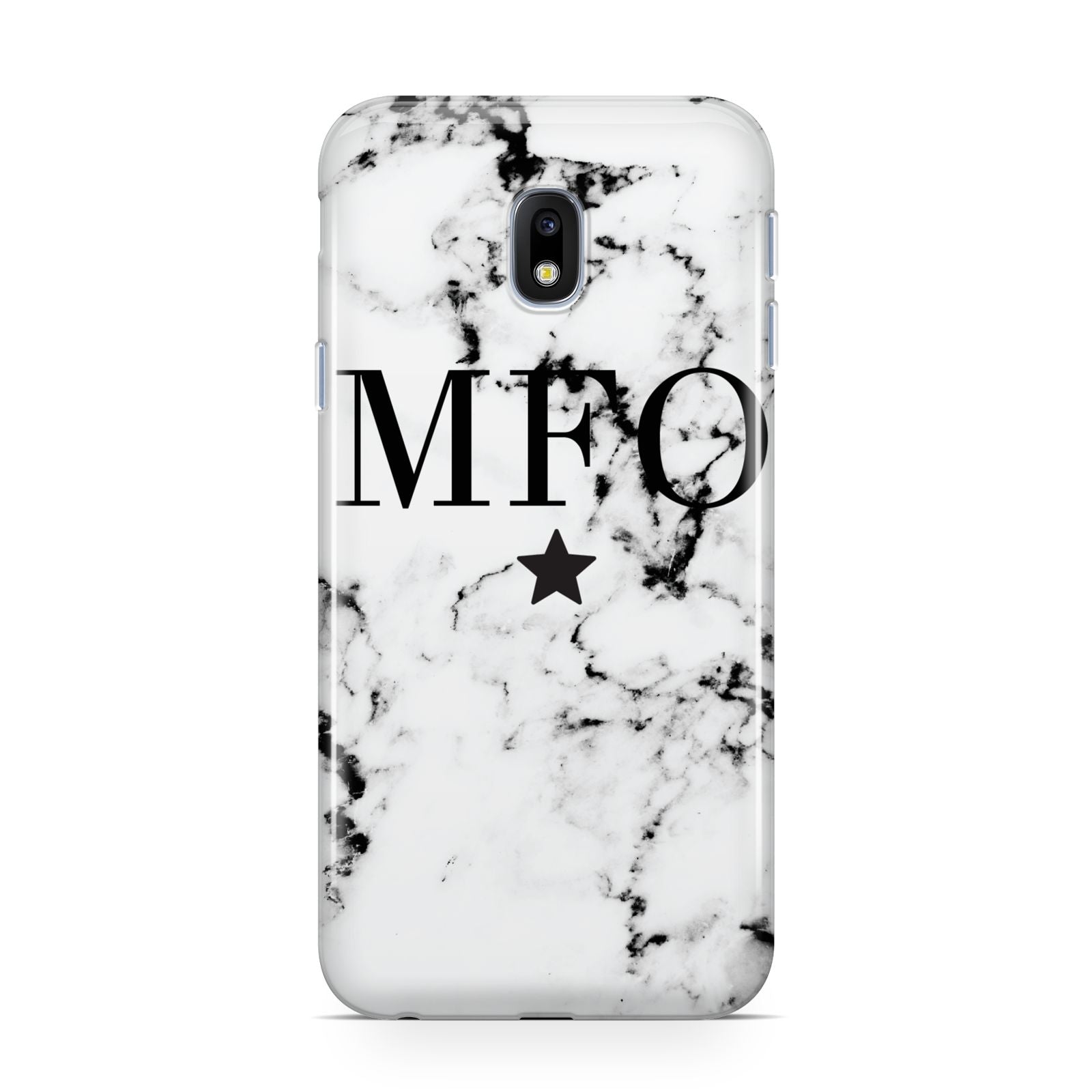 Marble Star Personalised Initials Samsung Galaxy J3 2017 Case