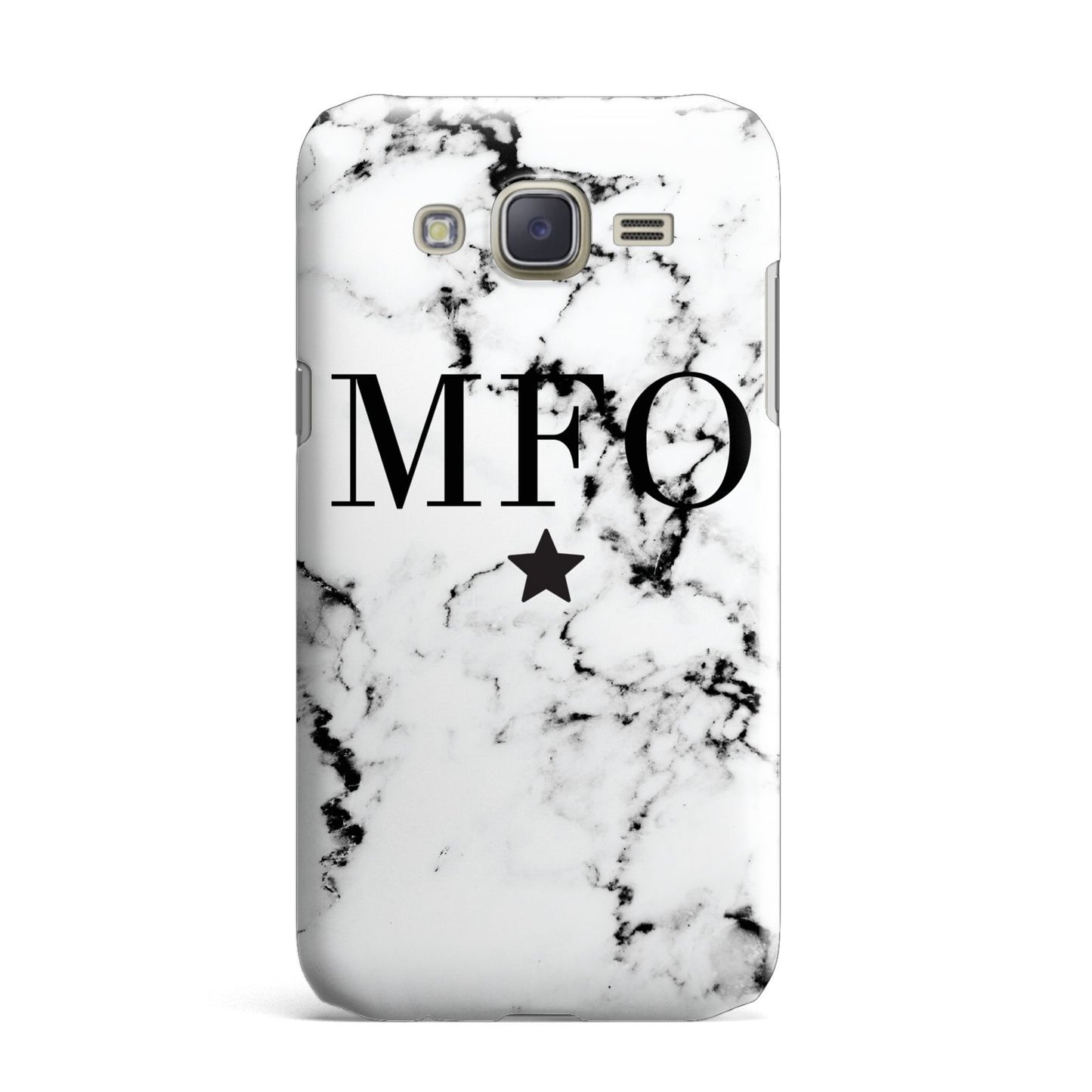 Marble Star Personalised Initials Samsung Galaxy J7 Case