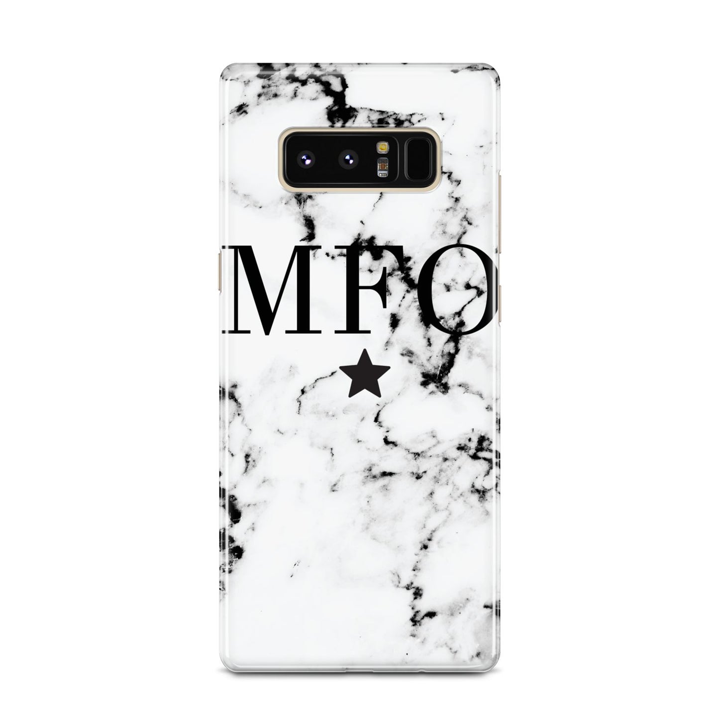 Marble Star Personalised Initials Samsung Galaxy Note 8 Case