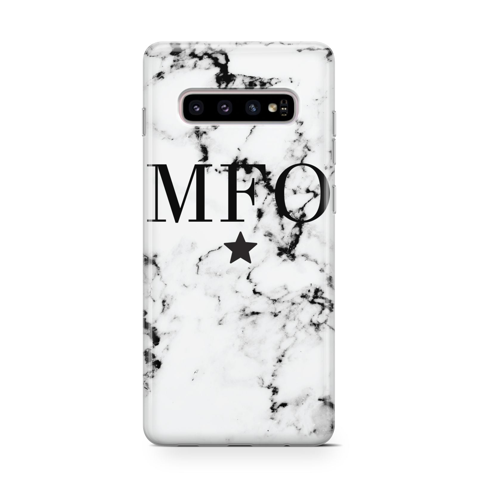 Marble Star Personalised Initials Samsung Galaxy S10 Case